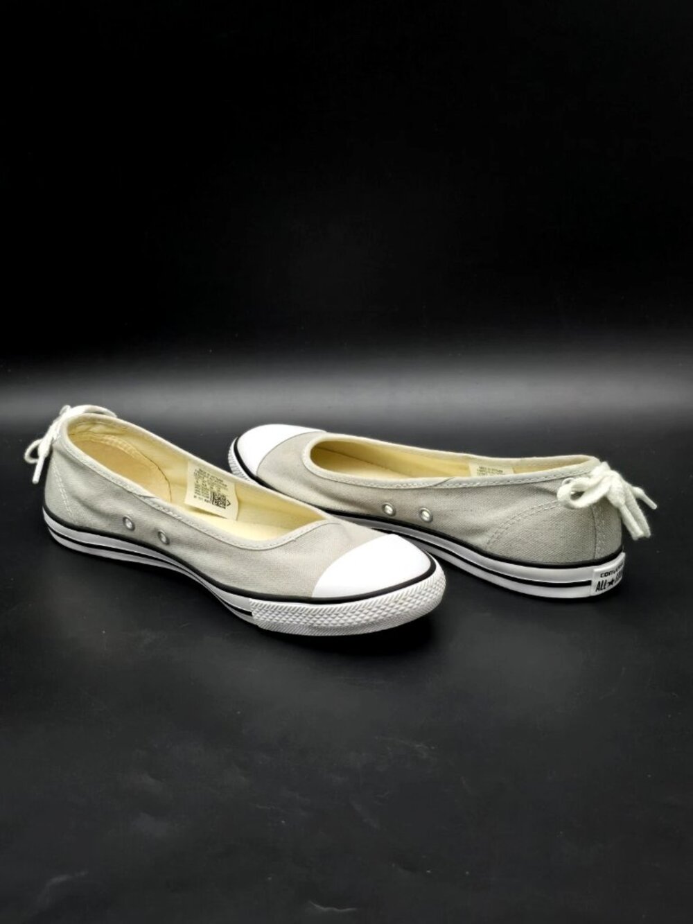 CONVERSE Chuck Taylor All Star Dainty Ballerina Grey Slip-On Women's Size 8 - Picture 3 of 12
